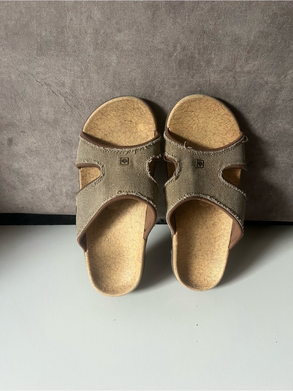 Men's Casual Slide Sandals in Khaki Brown